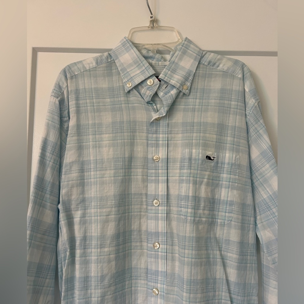 Vineyard Vines Light Blue Plaid Shirt